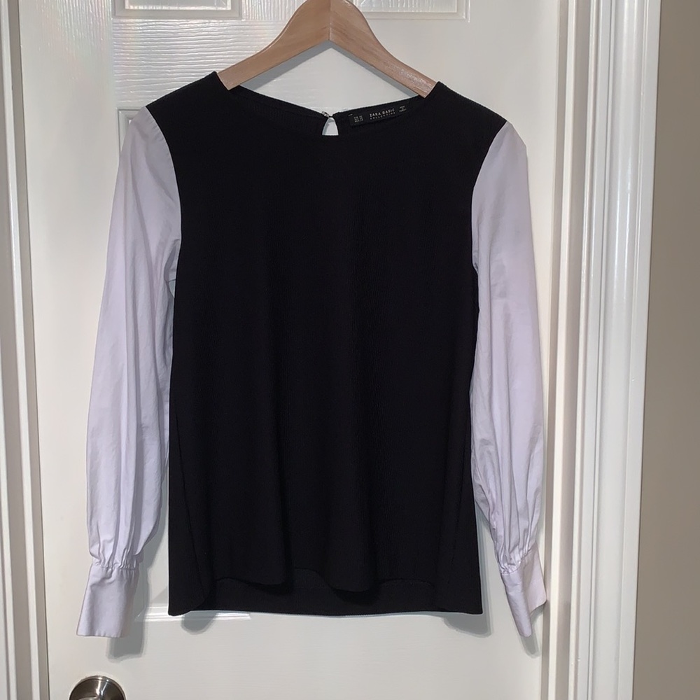 Zara Black and White Top